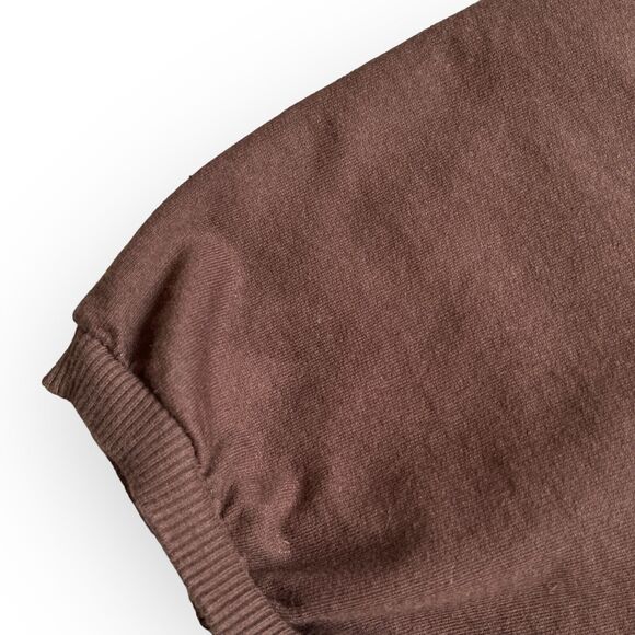 Cloth by Design T-Shirt Dress Women Size M Brown Crew Neck 100% Cotton - Picture 6 of 12